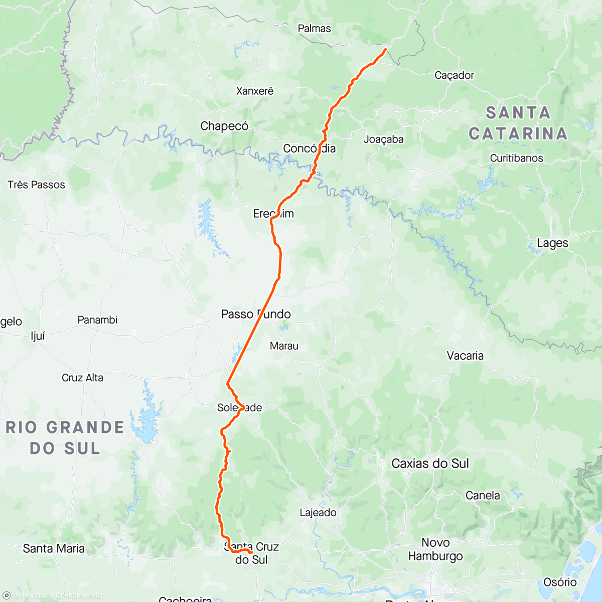 「Entre carona e falta de registro, quase 500 km」活動的地圖