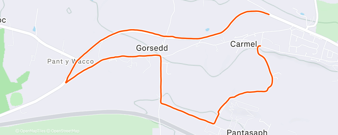 Map of the activity, Outdoor run