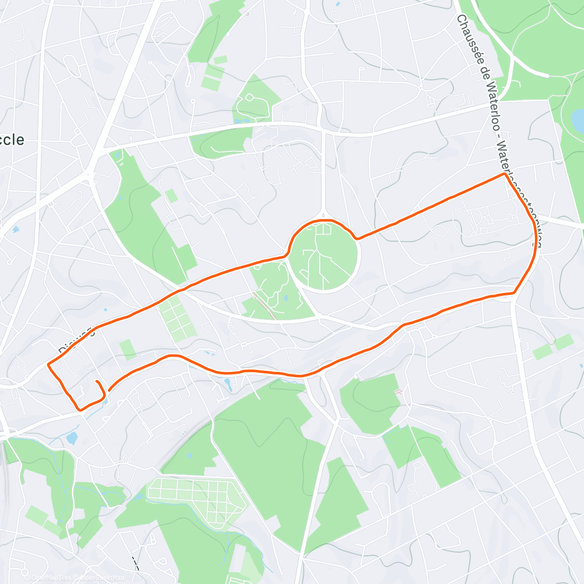 Map of the activity, The daily run ( day 322/2 of 322 ): shake-out 😉