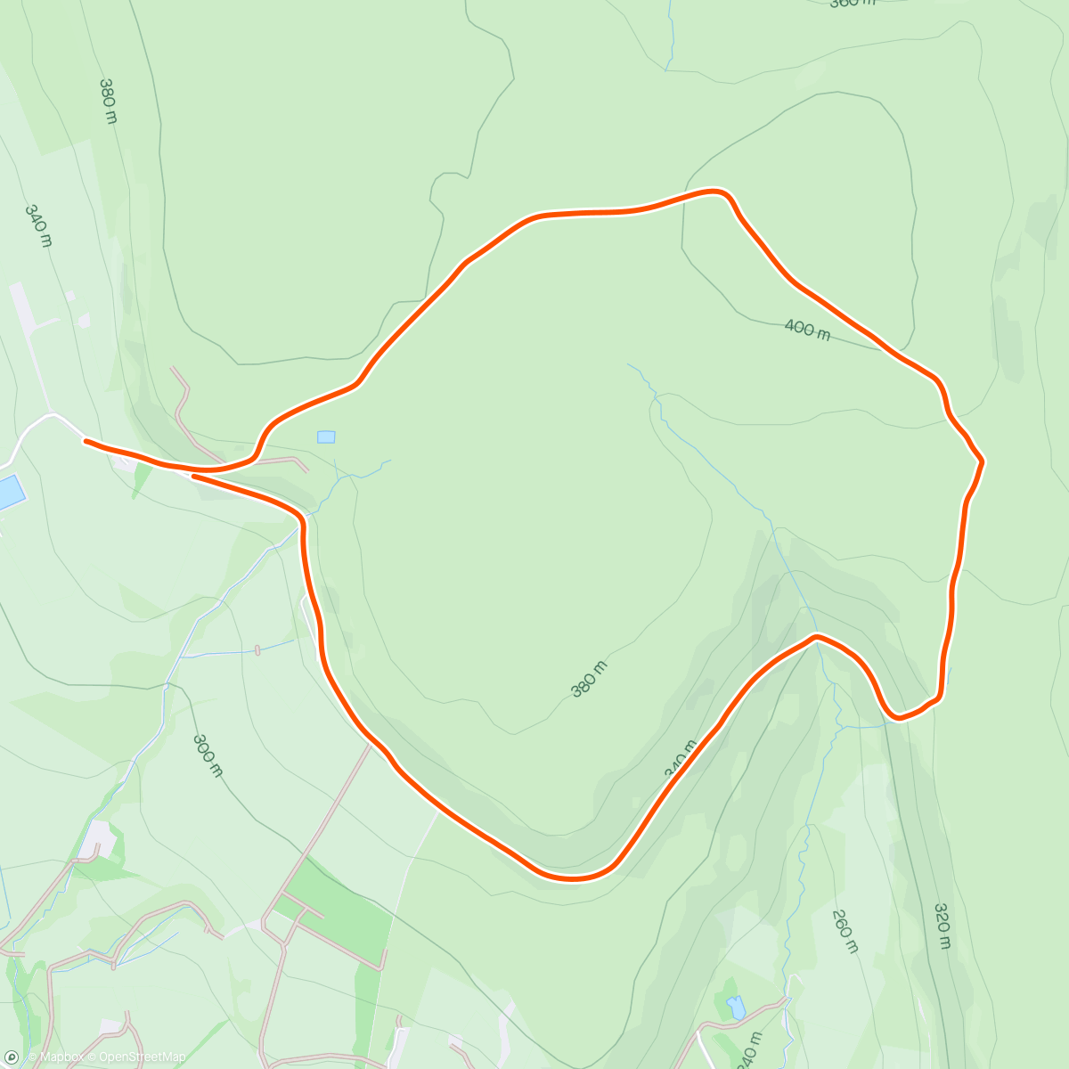 Map of the activity, Bull Hill