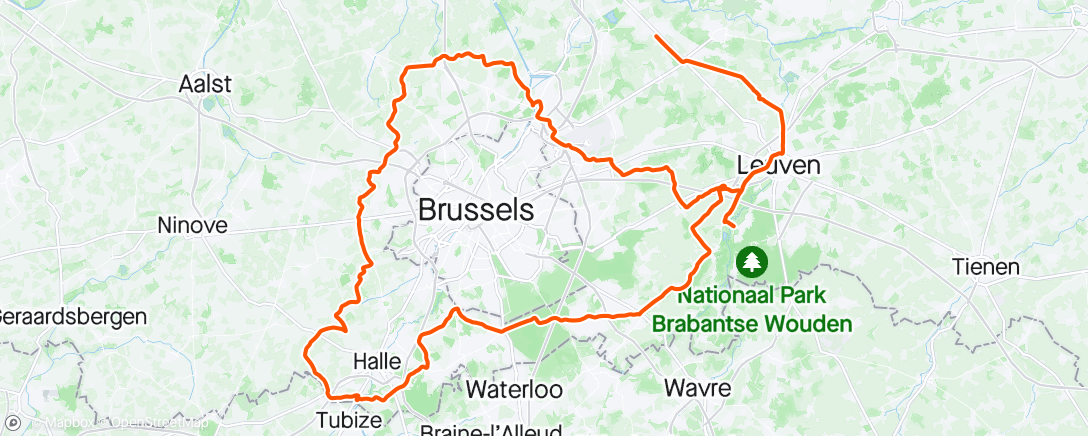 Map of the activity, Wringers - Vlezenbeek + extra lsd