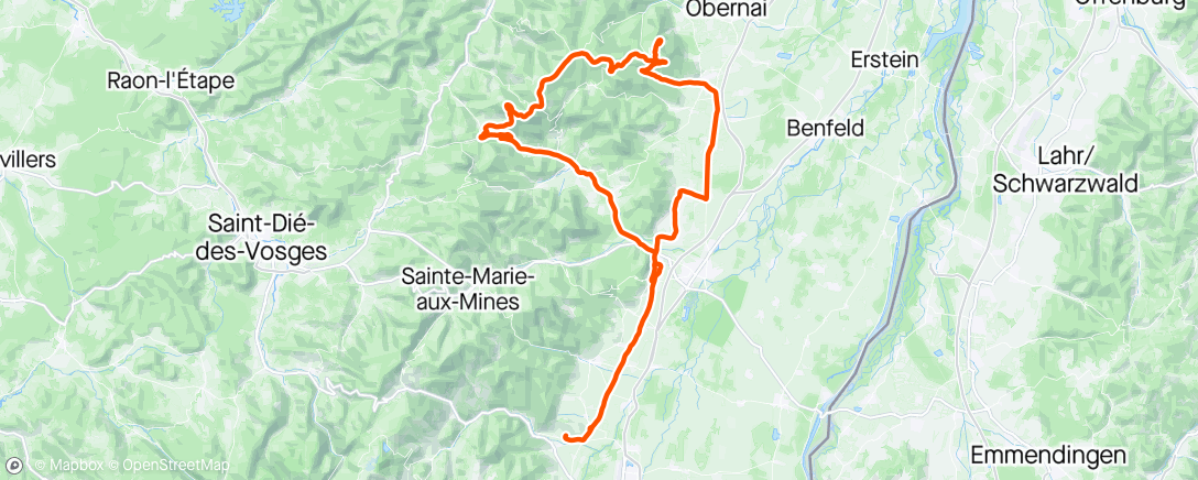 Map of the activity, #Mont Ste-Odile/Champ du feu/Charbonnière/Steige D+1455m Ø27km/h