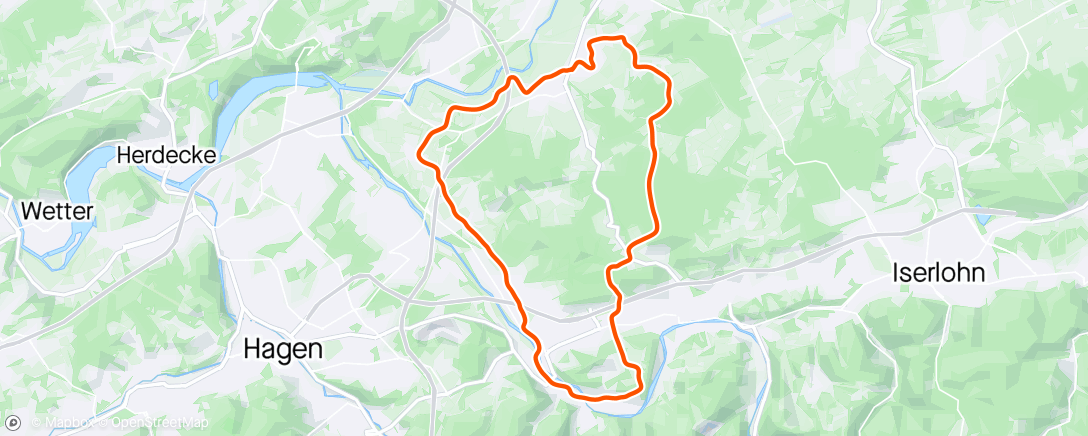 Map of the activity, Lauf am Nachmittag