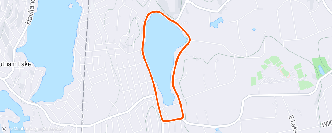 Map of the activity, 12 Laps Ball Pond, New Fairfield-CT (Cold and Rain)