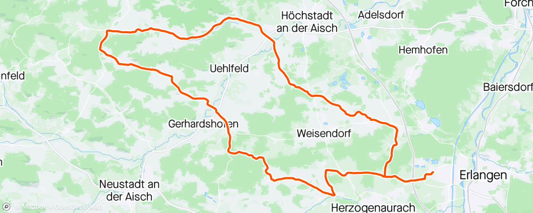 Map of the activity, Mittagsradfahrt ☀️