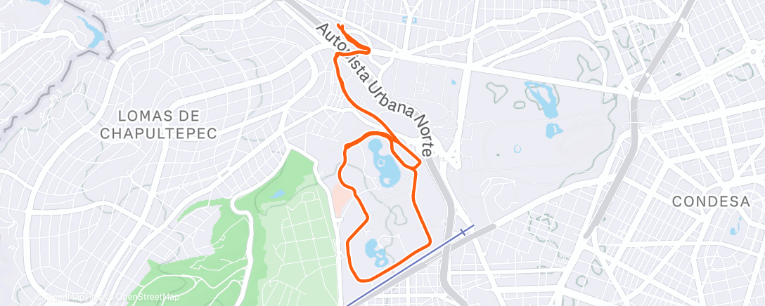 Map of the activity, Bicicleta a la hora del almuerzo