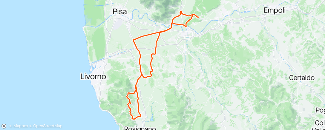 Map of the activity, Castelnuovo misericordia,  Gabbro ,Malavolta ,Fauglia