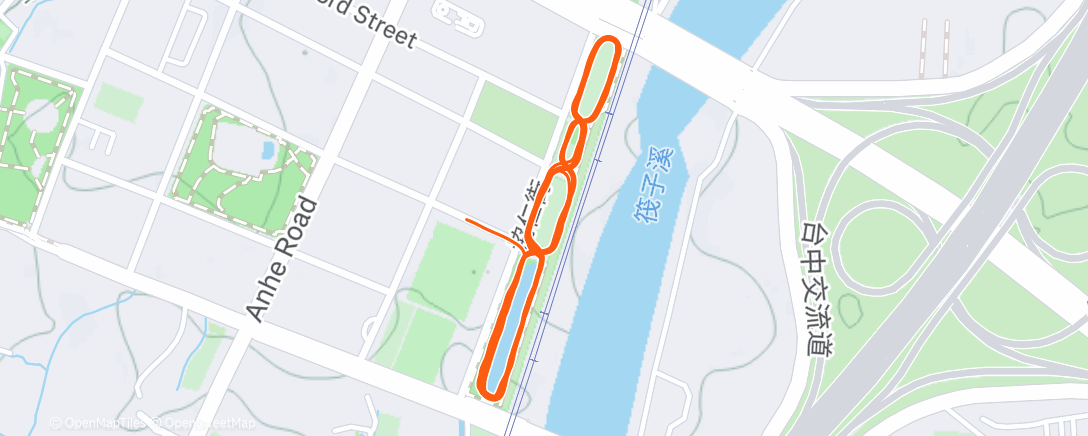 Map of the activity, Morning Run