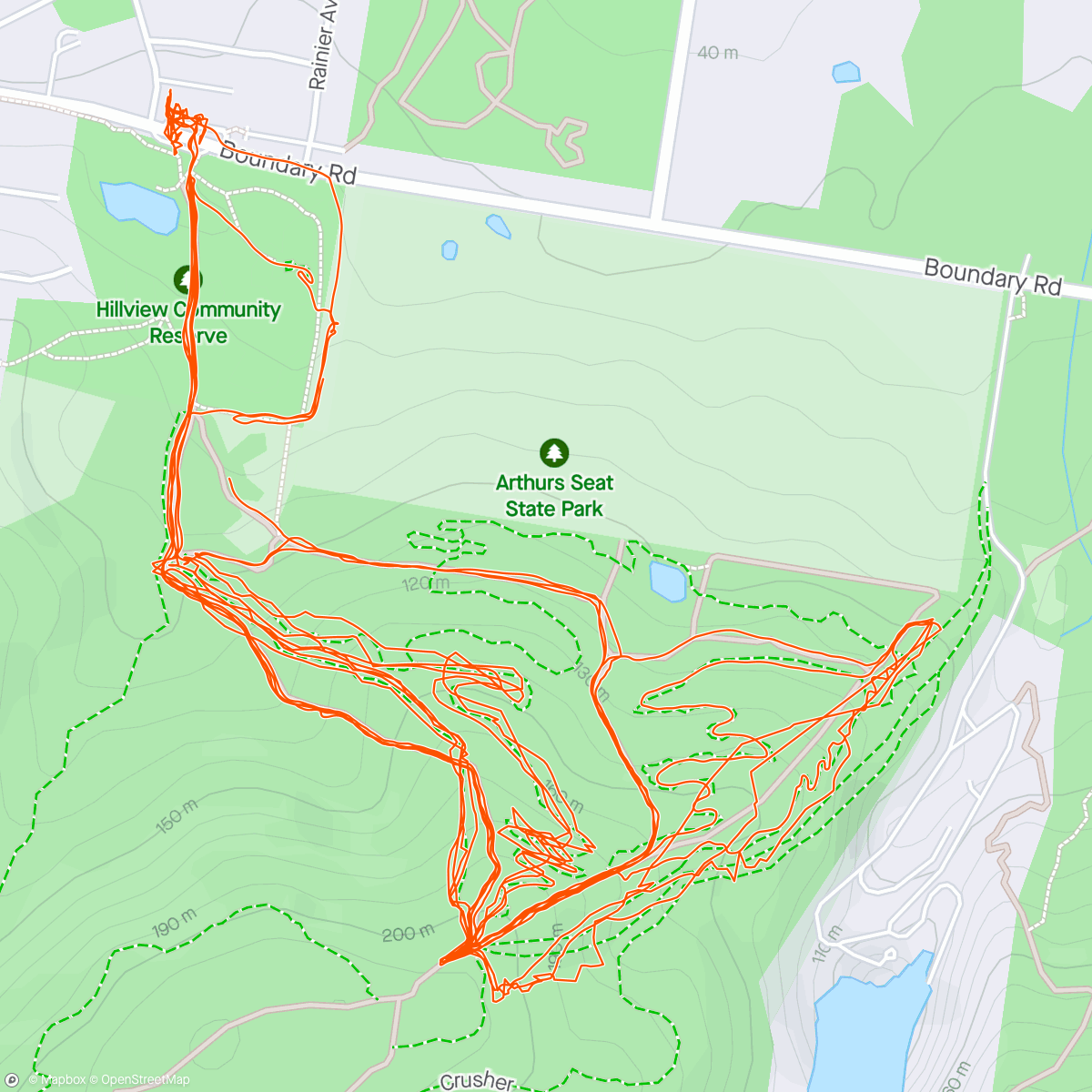 アクティビティ「Fox SUPERFLOW Red Hill」の地図