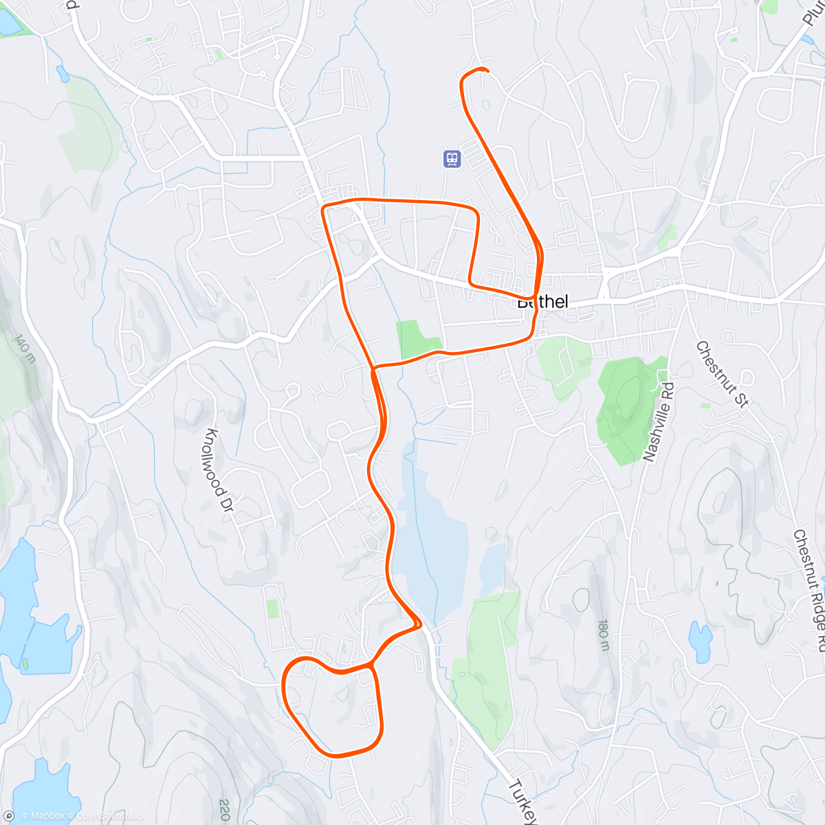 Map of the activity, 6x sprint repeats @ the crit spot
