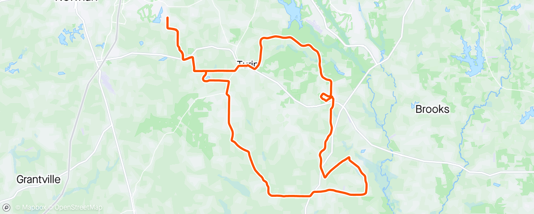 Map of the activity, Senoia Bicycle TNR