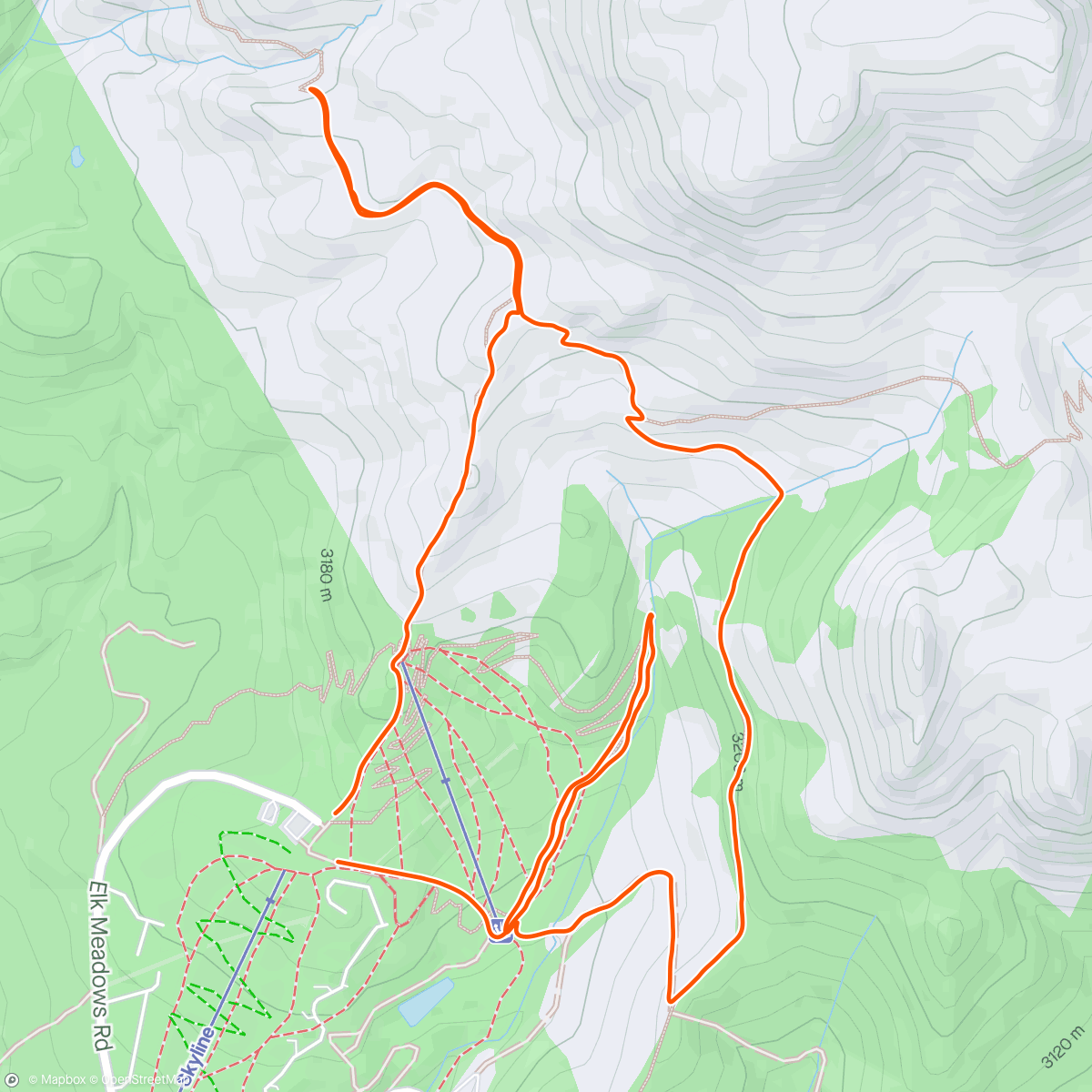 Map of the activity, Tushars Mtns