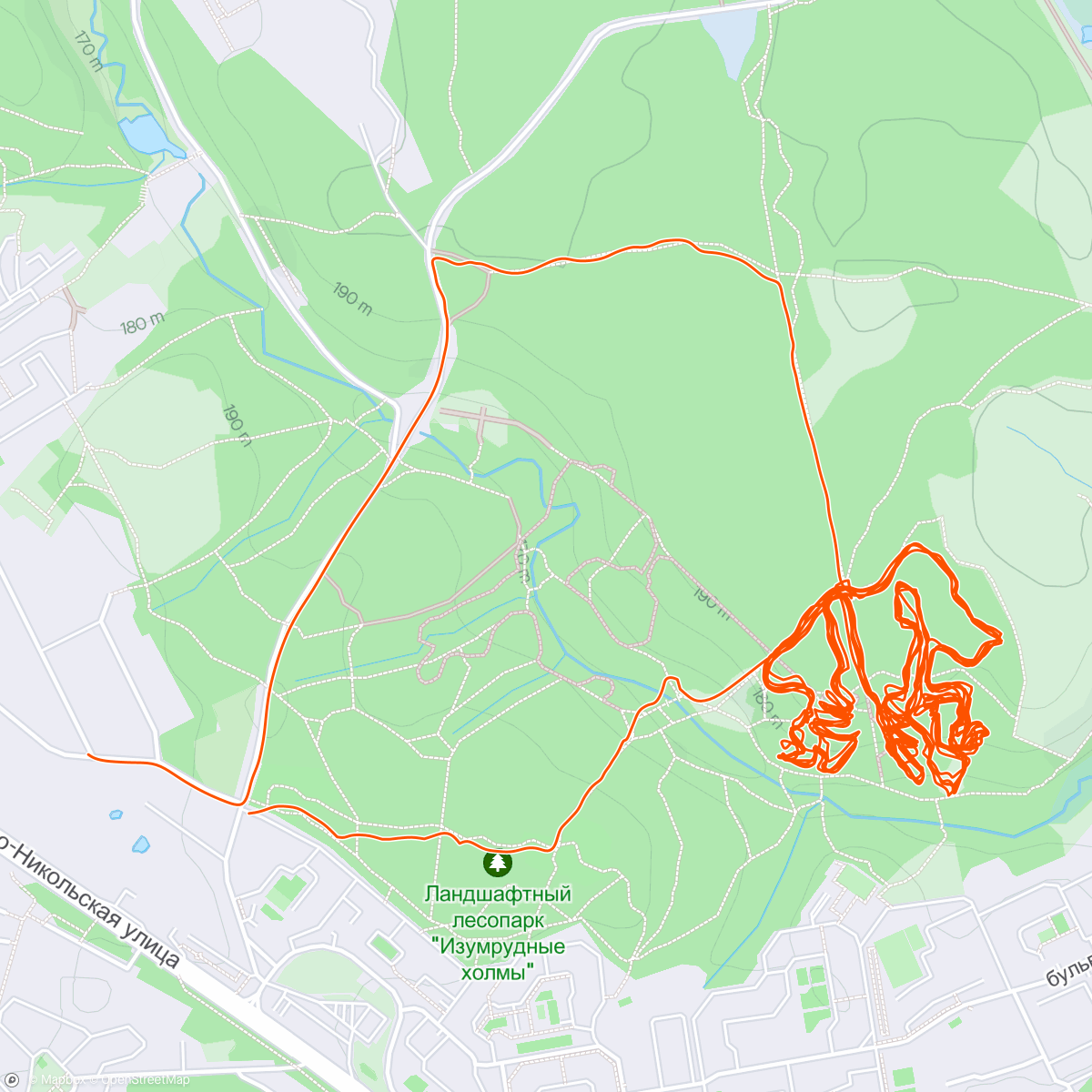 Map of the activity, RedHills short track 5кр