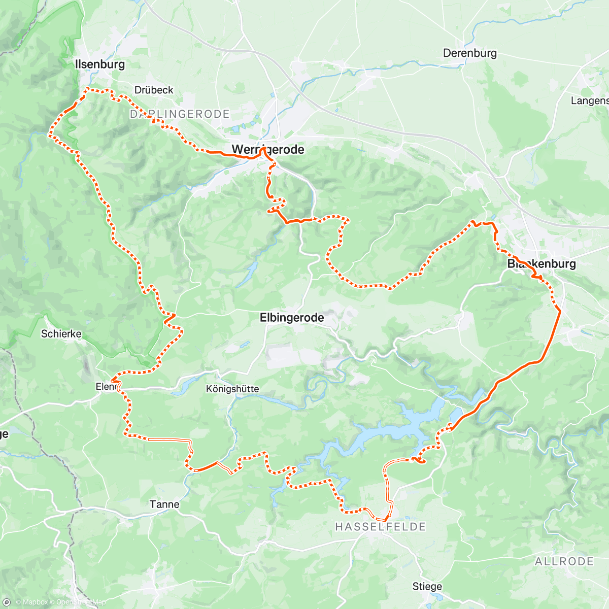 Map of the activity, Harz Über Gravel 1/3