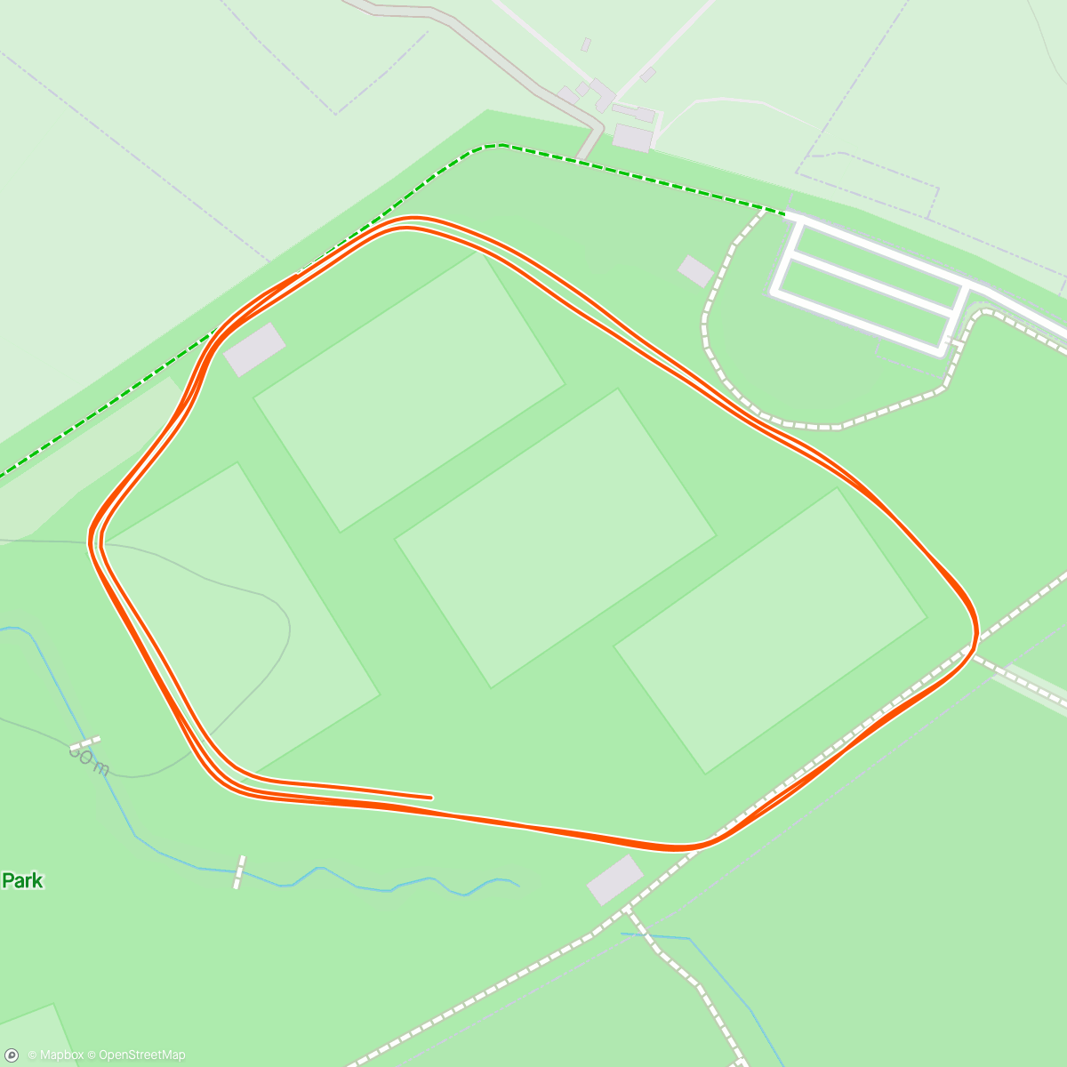 Map of the activity, Kiddie Parkrun with a 7 y.o.