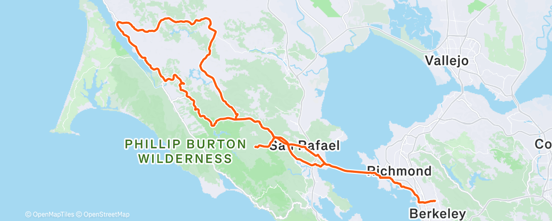 Map of the activity, Lunch Ride