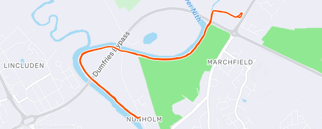 Map of the activity, Afternoon Trail Run