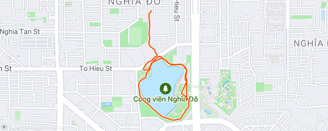 Map of the activity, Chạy ngoài trời