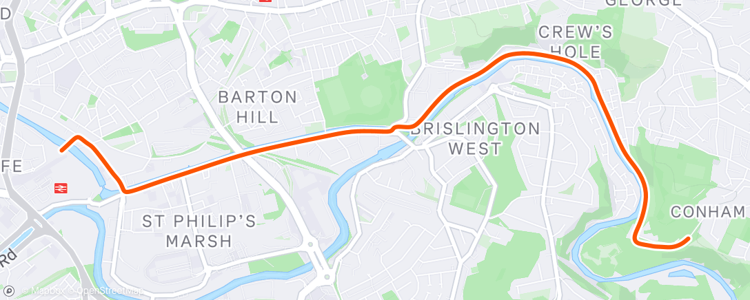 Map of the activity, Evening Ride