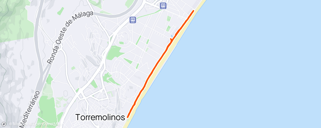 Map of the activity, Sprint WM Torremolinos