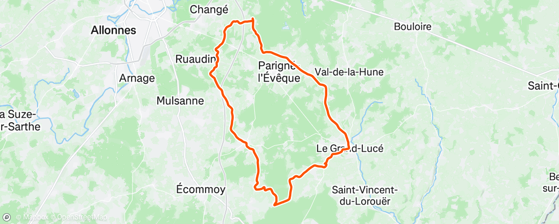 Map of the activity, Sortie vélo dans l'après-midi