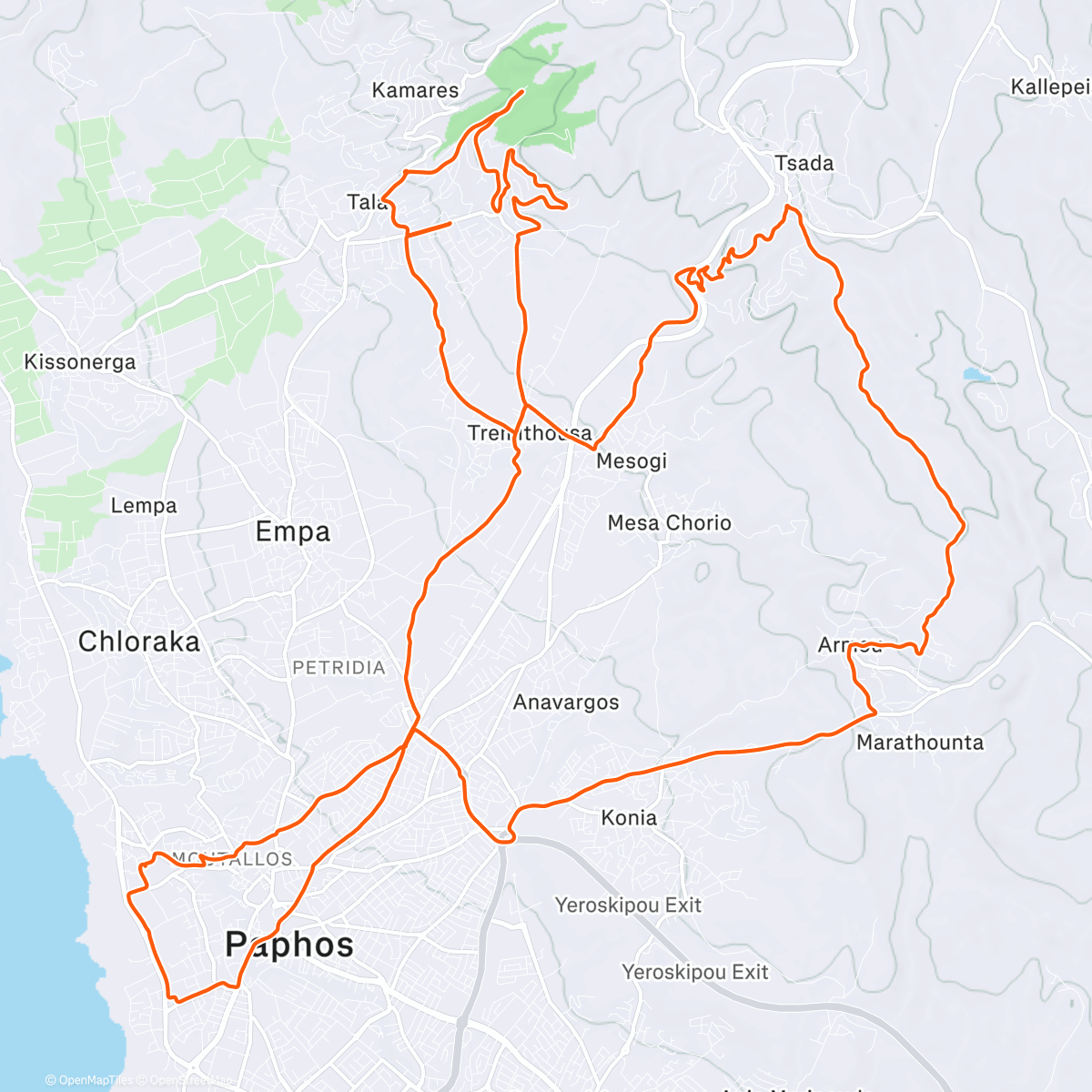 Map of the activity, Morning Ride