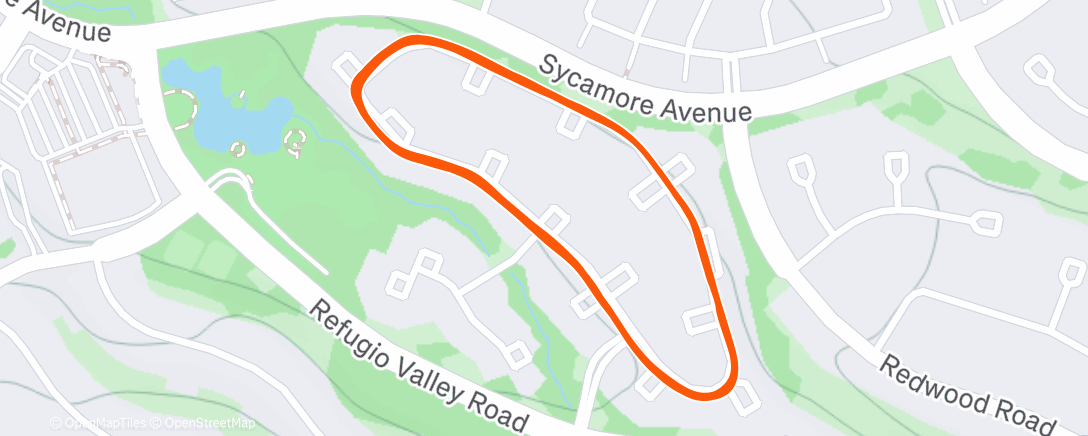 Map of the activity, 20 @ prime Mason Frank easy pace