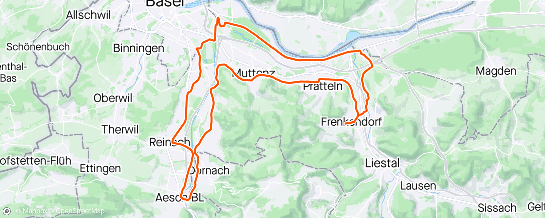Map of the activity, Afterwork loop