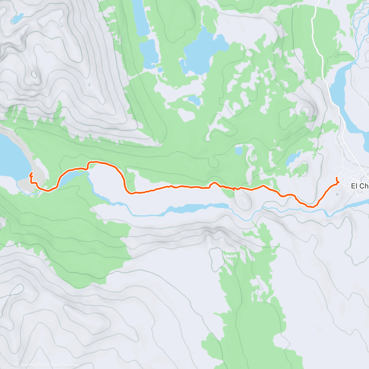 Map of the activity, Lunch Hike