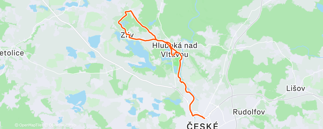 Map of the activity, Prázdný cyklostezky