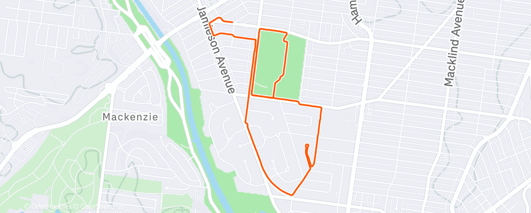 Map of the activity, Lunch Run