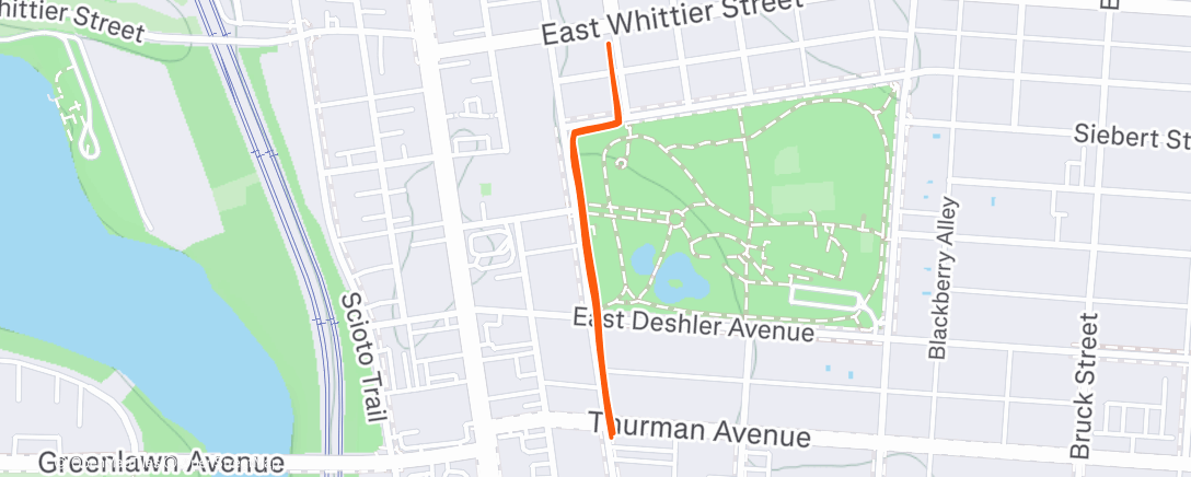 Map of the activity, Afternoon Walk