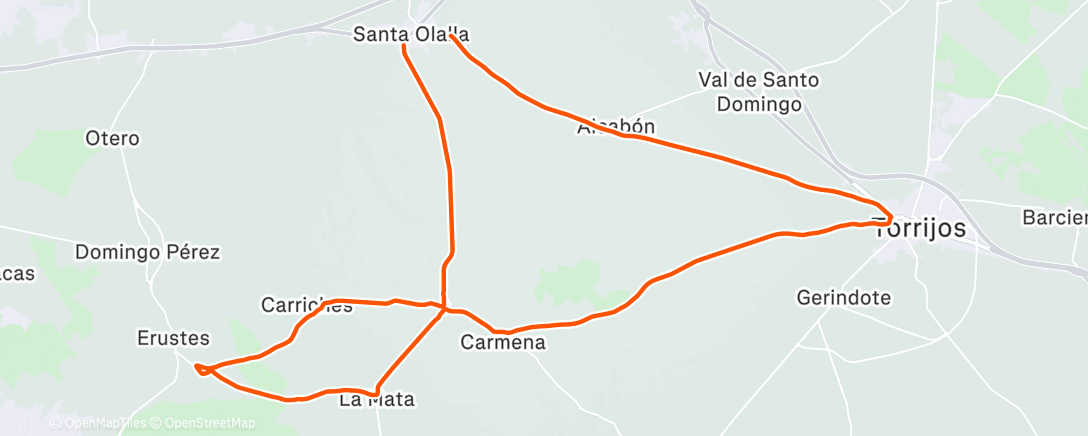 Map of the activity, ROAD con El Presi y Rober