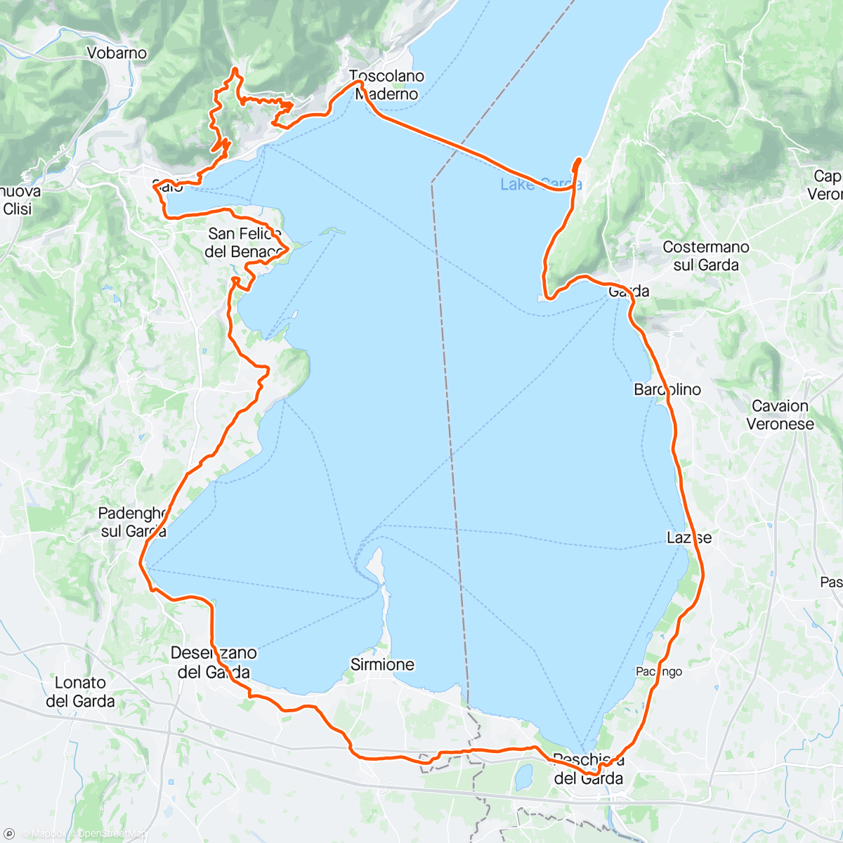 Map of the activity, SALO: Lago d’ Garda : ITALY.