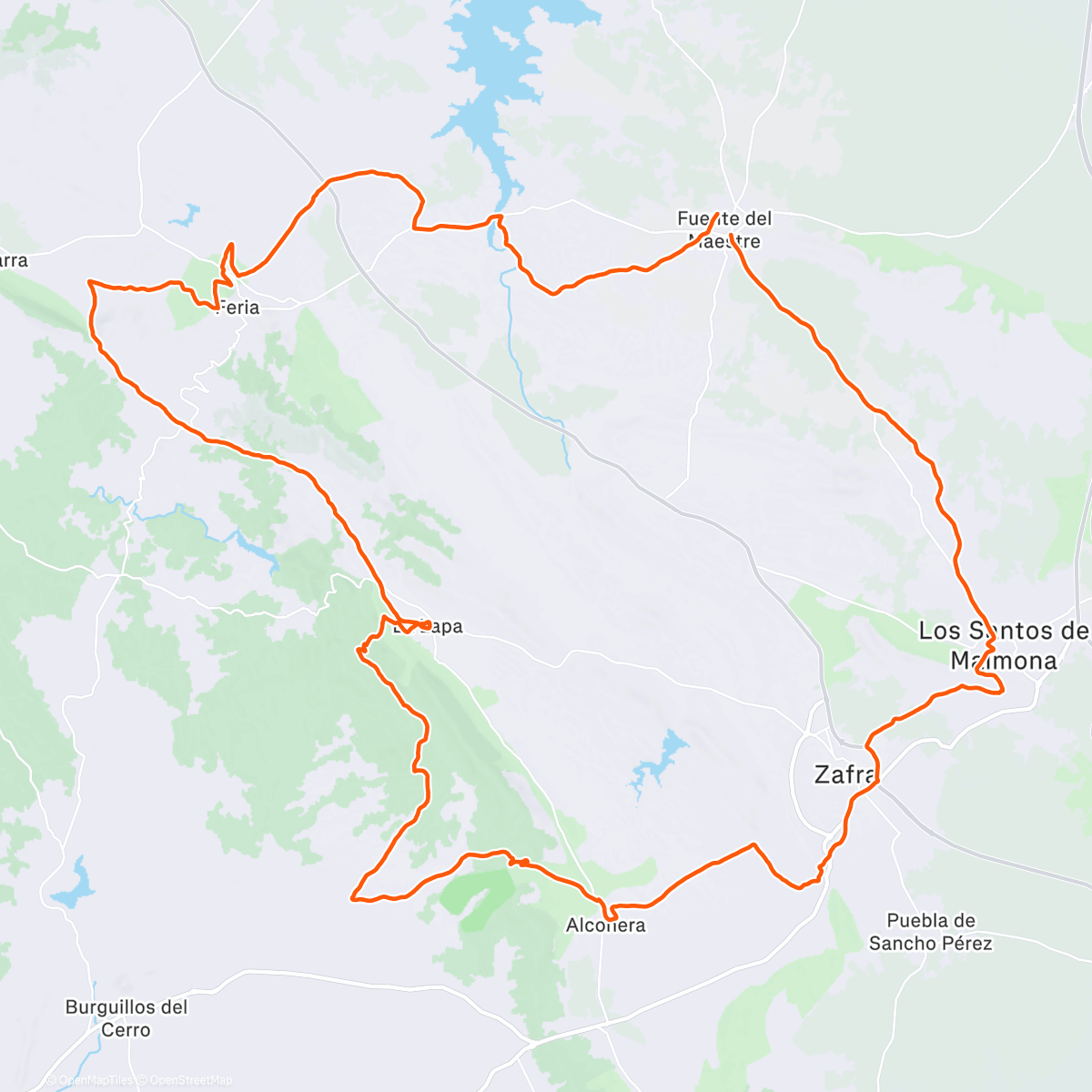 Map of the activity, Bicicleta de montaña matutina