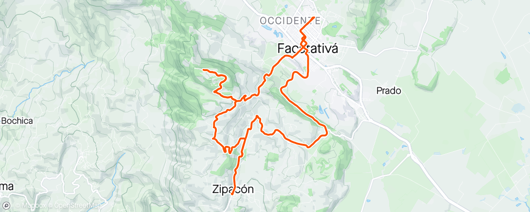 Map of the activity, Santandercito zipacon