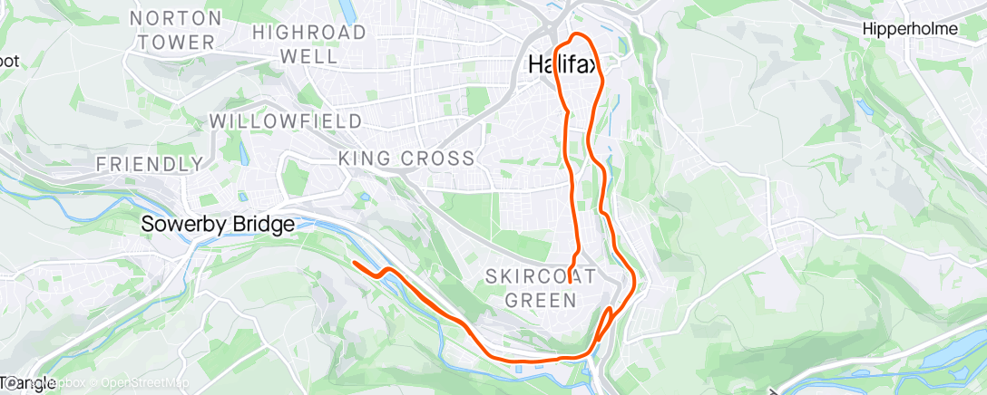 Map of the activity, Quality long run. Longest run in ages and non stop start to finish (2 miles longest before this in recent times). Hopefully finally found my stride (distance speed).