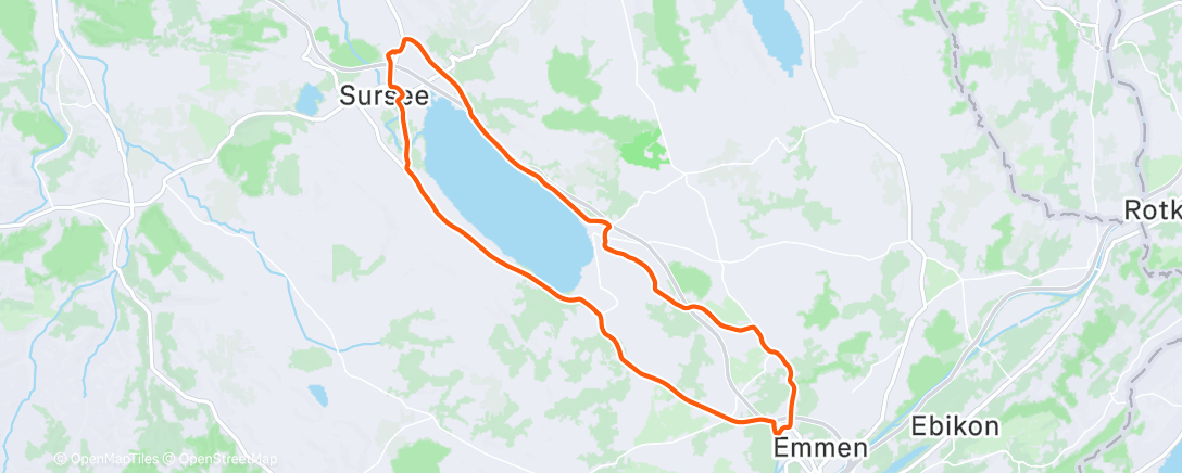 Map of the activity, Mittagsradfahrt