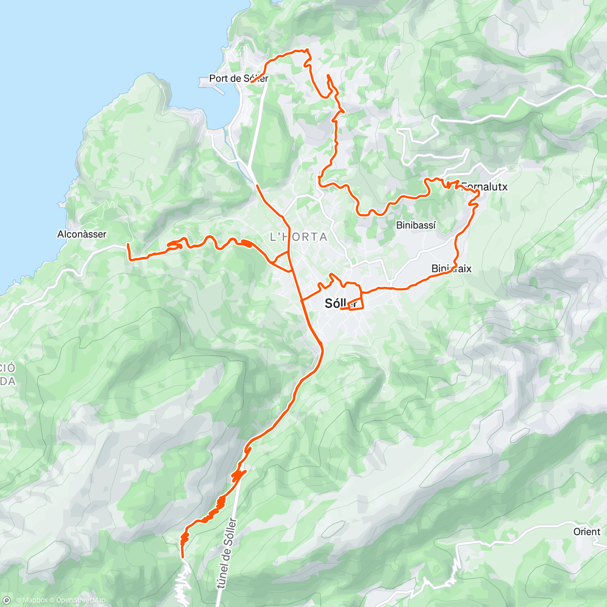 Map of the activity, Successful coffee ride with Rich