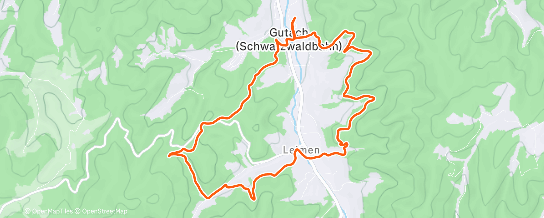 Map of the activity, Gutacher Tälersteig