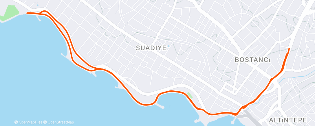 Map of the activity, Morning Run