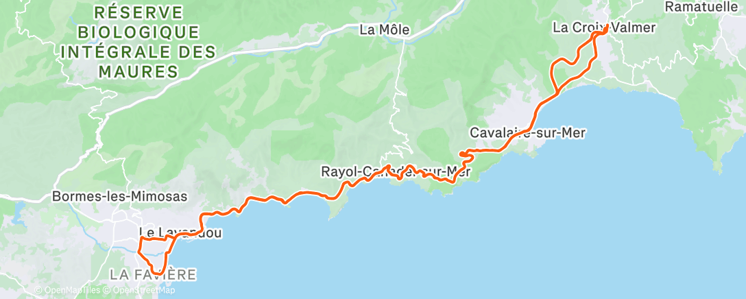 Map of the activity, Morning Ride