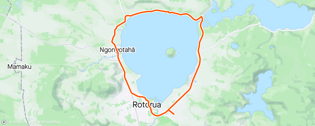 Map of the activity, Crisp Early morning ride round the lake