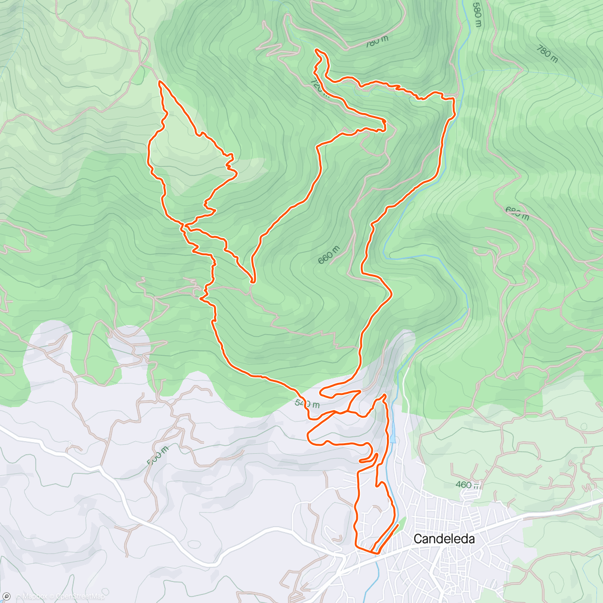 Map of the activity, Trail Guerrero de Gredos
