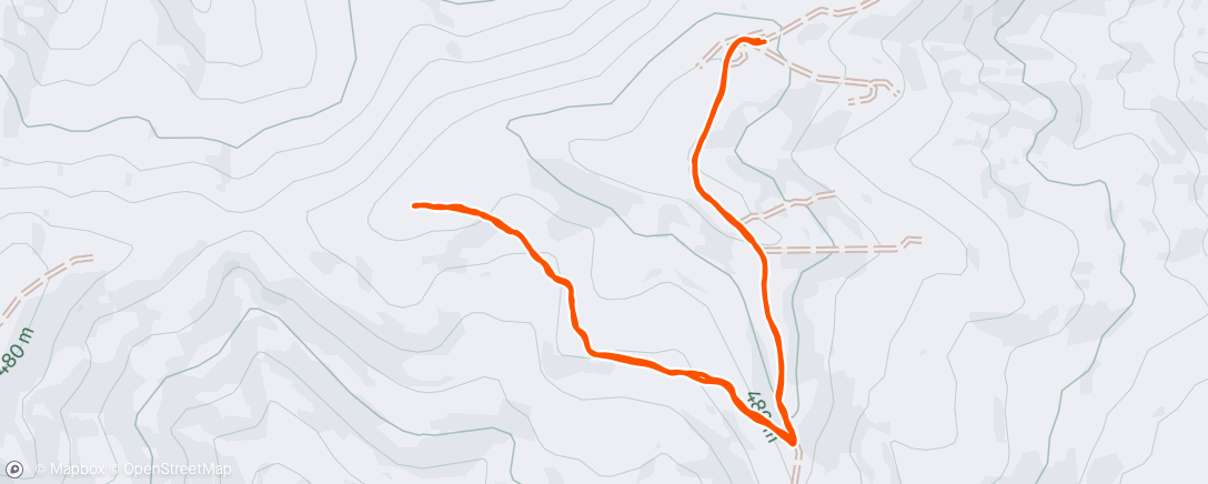 Map of the activity, Afternoon Run