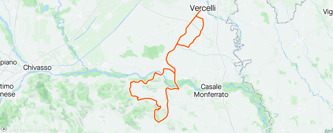 Map of the activity, MF mangia e bevi Vercelli