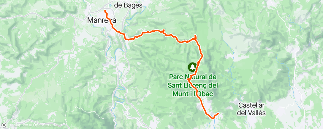 Map of the activity, Manresa - Matadepera