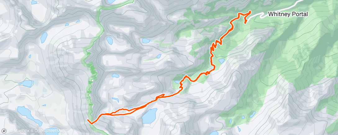 Map of the activity, Night Hike