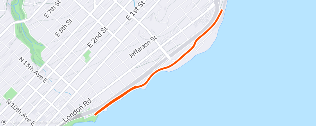 Map of the activity, Morning Run