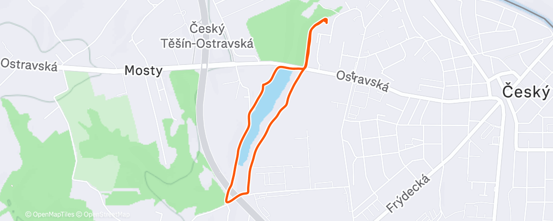 Map of the activity, Morning Walk